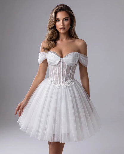 Solstice Midi Dresses — White