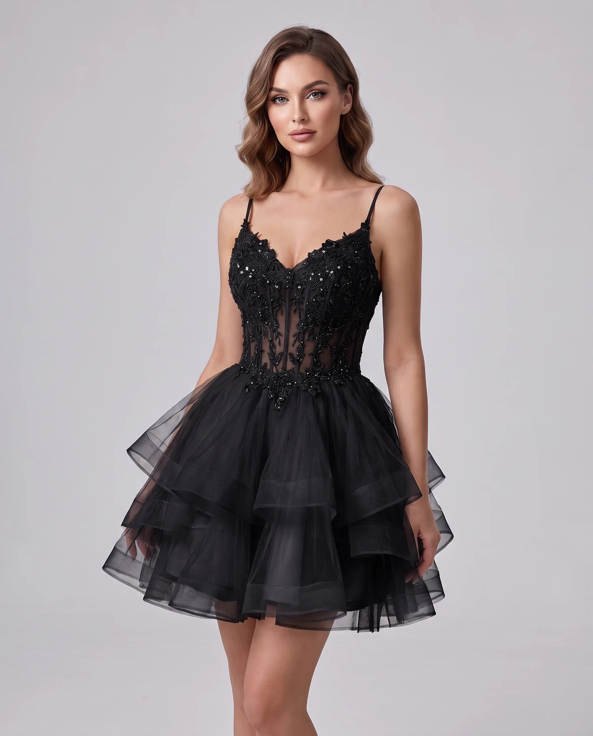 Sylvaine Mini Dresses — Black