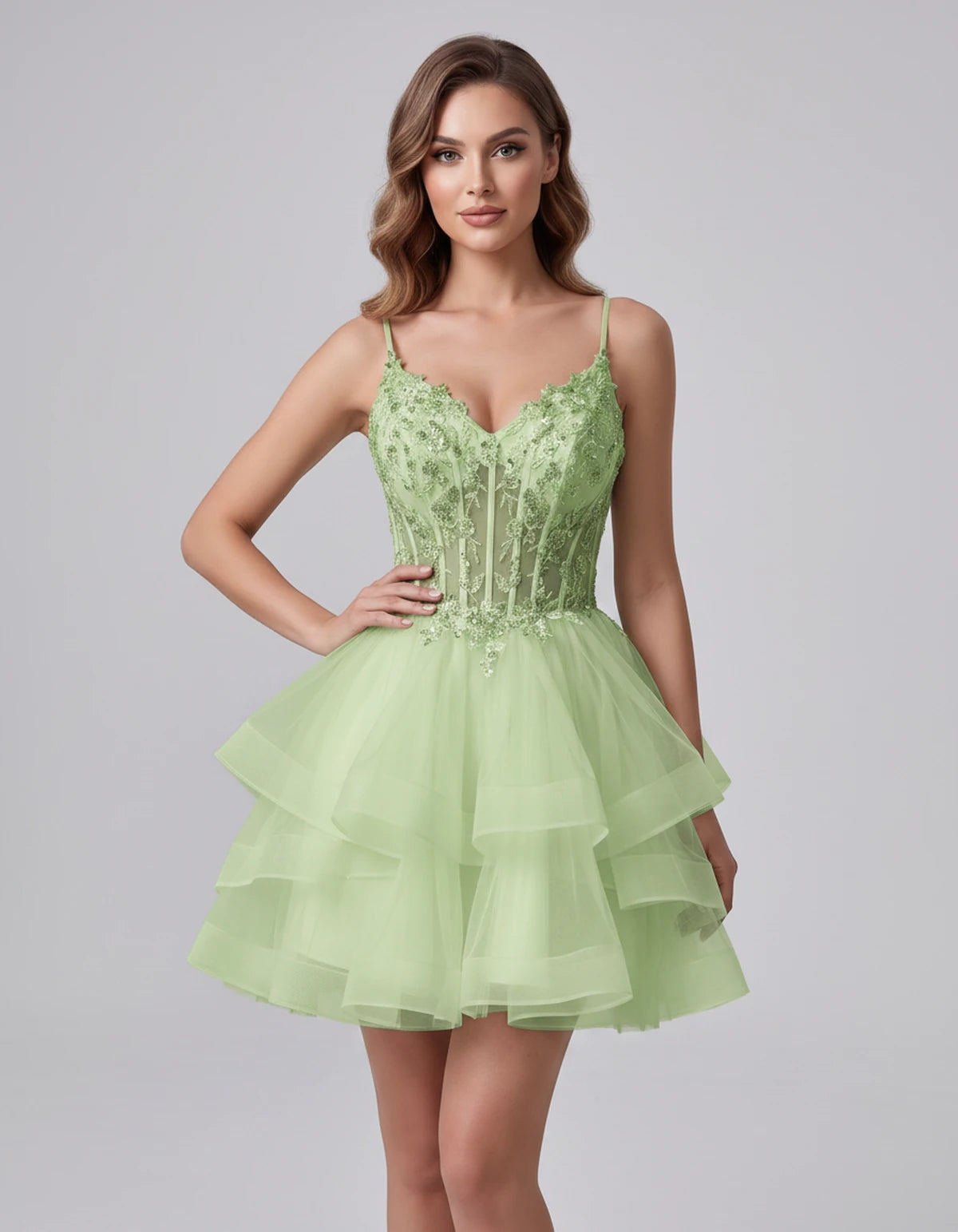 Sylvaine Mini Dresses — Dark Sage Green | SKU: RB-9089a3-darksa8f-2,RB-9089a3-darksa8f-4,RB-9089a3-darksa8f-6,RB-9089a3-darksa8f-8,RB-9089a3-darksa8f-10,RB-9089a3-darksa8f-12,RB-9089a3-darksa8f-14,RB-9089a3-darksa8f-16,RB-9089a3-darksa8f-16W,RB-9089a3-darksa8f-18W,RB-9089a3-darksa8f-20W,RB-9089a3-darksa8f-22W