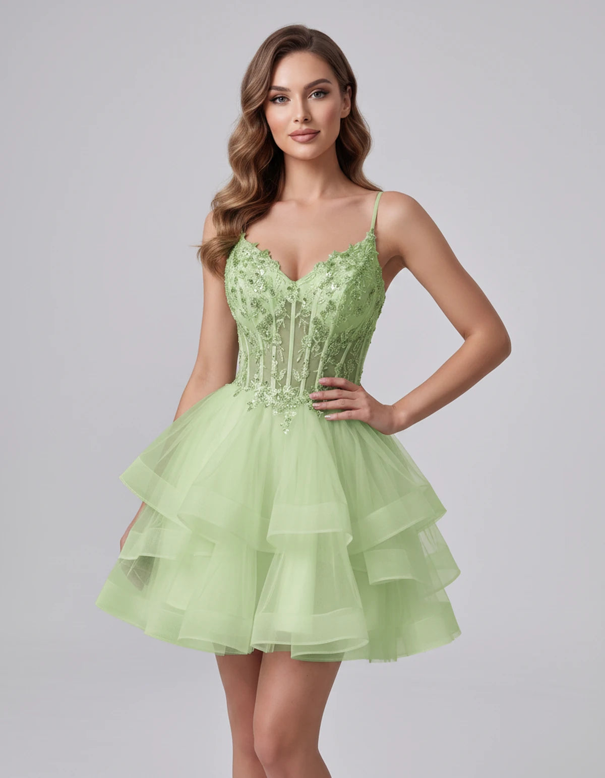 Sylvaine Mini Dresses — Dark Sage Green | SKU: RB-9089a3-darksa8f-2,RB-9089a3-darksa8f-4,RB-9089a3-darksa8f-6,RB-9089a3-darksa8f-8,RB-9089a3-darksa8f-10,RB-9089a3-darksa8f-12,RB-9089a3-darksa8f-14,RB-9089a3-darksa8f-16,RB-9089a3-darksa8f-16W,RB-9089a3-darksa8f-18W,RB-9089a3-darksa8f-20W,RB-9089a3-darksa8f-22W