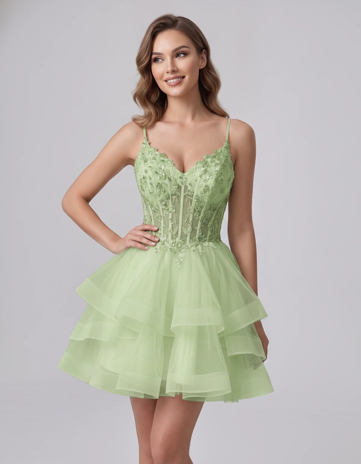 Sylvaine Mini Dresses — Dark Sage Green | SKU: RB-9089a3-darksa8f-2,RB-9089a3-darksa8f-4,RB-9089a3-darksa8f-6,RB-9089a3-darksa8f-8,RB-9089a3-darksa8f-10,RB-9089a3-darksa8f-12,RB-9089a3-darksa8f-14,RB-9089a3-darksa8f-16,RB-9089a3-darksa8f-16W,RB-9089a3-darksa8f-18W,RB-9089a3-darksa8f-20W,RB-9089a3-darksa8f-22W