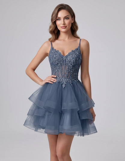 Sylvaine Mini Dresses — Dusty Blue | SKU: RB-9089a3-dustyb76-2,RB-9089a3-dustyb76-4,RB-9089a3-dustyb76-6,RB-9089a3-dustyb76-8,RB-9089a3-dustyb76-10,RB-9089a3-dustyb76-12,RB-9089a3-dustyb76-14,RB-9089a3-dustyb76-16,RB-9089a3-dustyb76-16W,RB-9089a3-dustyb76-18W,RB-9089a3-dustyb76-20W,RB-9089a3-dustyb76-22W