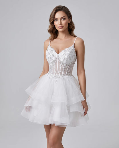 Sylvaine Mini Dresses — Ivory