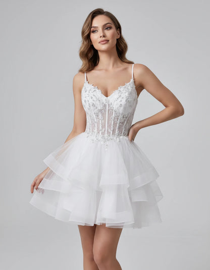 Sylvaine Mini Dresses — Ivory | SKU: RB-9089a3-ivory-2,RB-9089a3-ivory-4,RB-9089a3-ivory-6,RB-9089a3-ivory-8,RB-9089a3-ivory-10,RB-9089a3-ivory-12,RB-9089a3-ivory-14,RB-9089a3-ivory-16,RB-9089a3-ivory-16W,RB-9089a3-ivory-18W,RB-9089a3-ivory-20W,RB-9089a3-ivory-22W