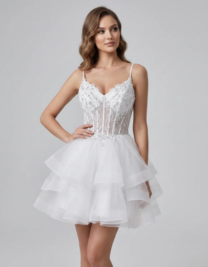 Sylvaine Mini Dresses — Ivory | SKU: RB-9089a3-ivory-2,RB-9089a3-ivory-4,RB-9089a3-ivory-6,RB-9089a3-ivory-8,RB-9089a3-ivory-10,RB-9089a3-ivory-12,RB-9089a3-ivory-14,RB-9089a3-ivory-16,RB-9089a3-ivory-16W,RB-9089a3-ivory-18W,RB-9089a3-ivory-20W,RB-9089a3-ivory-22W