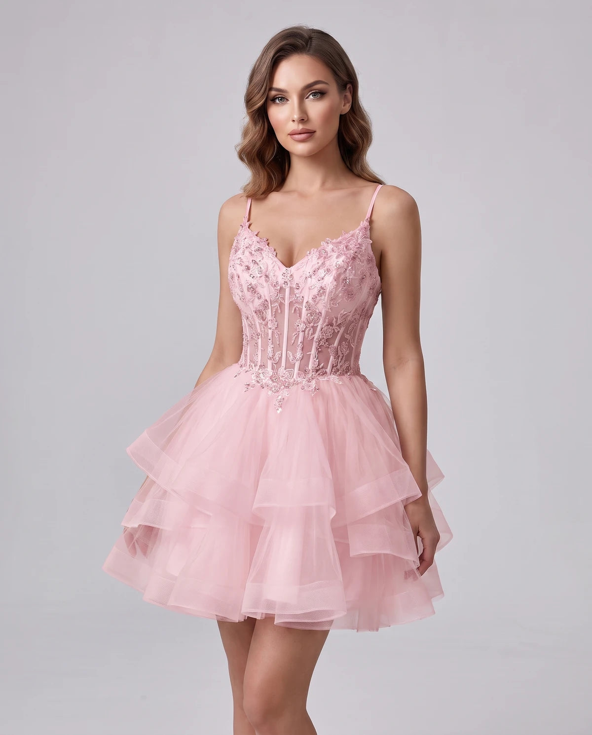 Sylvaine Mini Dresses — Pink