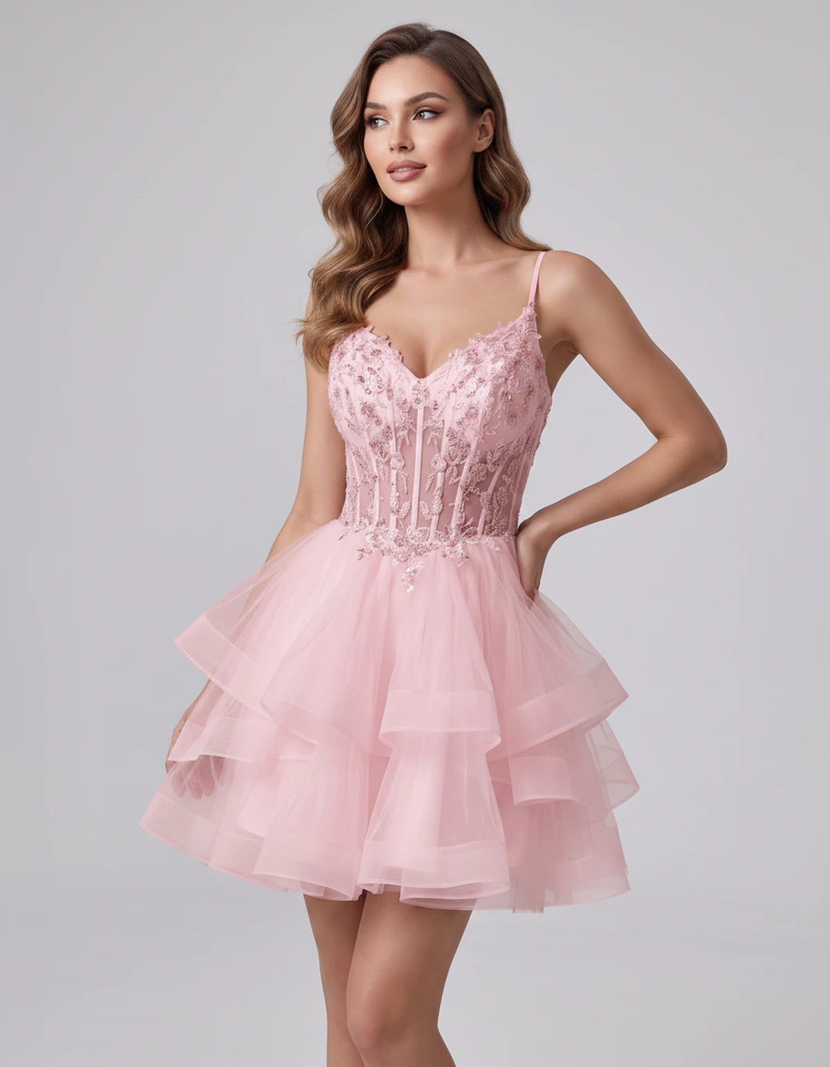 Sylvaine Mini Dresses — Pink | SKU: RB-9089a3-pink-2,RB-9089a3-pink-4,RB-9089a3-pink-6,RB-9089a3-pink-8,RB-9089a3-pink-10,RB-9089a3-pink-12,RB-9089a3-pink-14,RB-9089a3-pink-16,RB-9089a3-pink-16W,RB-9089a3-pink-18W,RB-9089a3-pink-20W,RB-9089a3-pink-22W