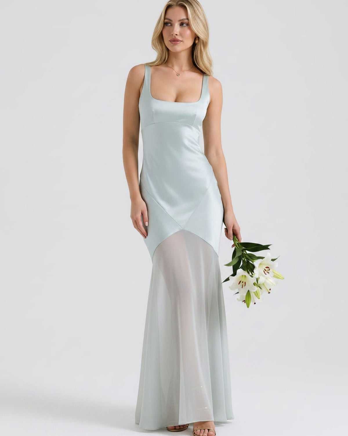 Ramblion Tala maxi dress — square neck neckline · styled view 6 · styled for prom season
