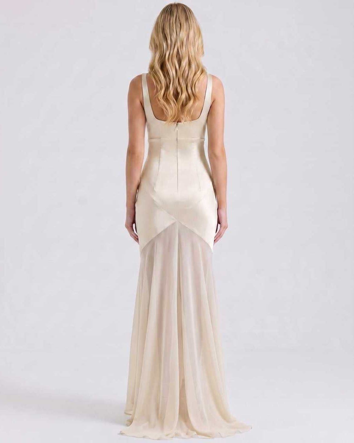 Ramblion Tala maxi dress — square neck neckline · styled view 9 · styled for prom season