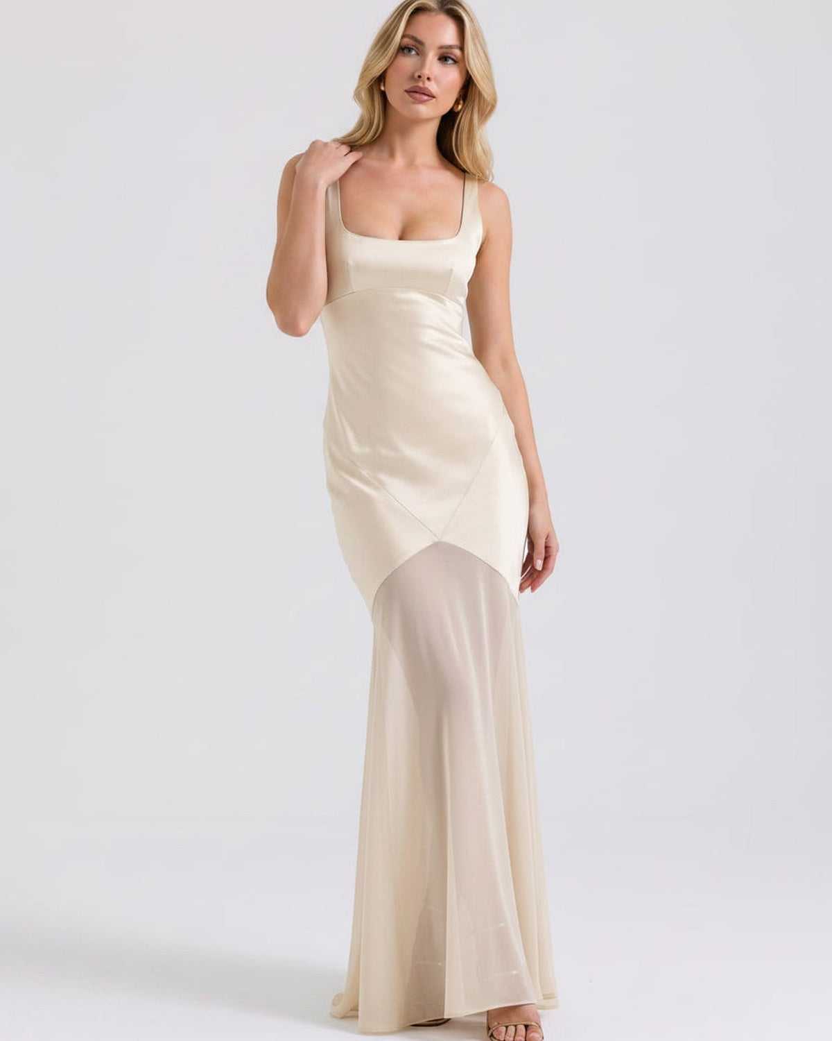 Ramblion Tala maxi dress — square neck neckline · styled view 13 · styled for prom season