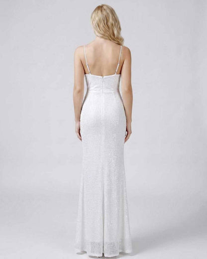 Ramblion Talia maxi dress — v-neck neckline · side detail · styled for prom season