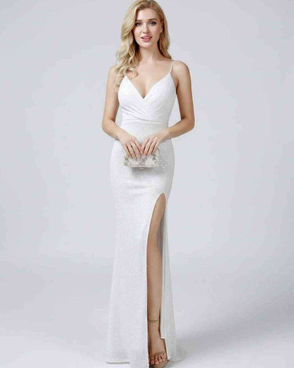 Ramblion Talia maxi dress — v-neck neckline · lifestyle styling · styled for prom season