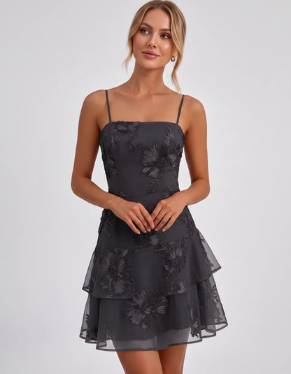 Tanzania Mini Dresses — Black | SKU: RB-92617a-black-2,RB-92617a-black-4,RB-92617a-black-6,RB-92617a-black-8,RB-92617a-black-10,RB-92617a-black-12,RB-92617a-black-14,RB-92617a-black-16,RB-92617a-black-16W,RB-92617a-black-18W,RB-92617a-black-20W,RB-92617a-black-22W