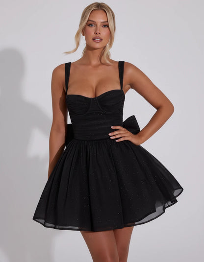 Tavira Mini Dresses — Black | SKU: RB-01b603-black-2,RB-01b603-black-4,RB-01b603-black-6,RB-01b603-black-8,RB-01b603-black-10,RB-01b603-black-12,RB-01b603-black-14,RB-01b603-black-16,RB-01b603-black-16W,RB-01b603-black-18W,RB-01b603-black-20W,RB-01b603-black-22W