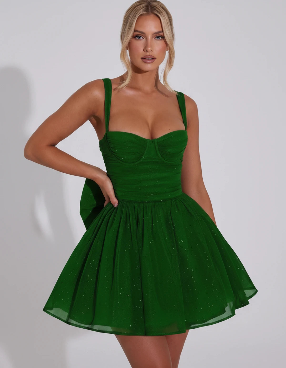 Tavira Mini Dresses — Emerald | SKU: RB-01b603-emerald-2,RB-01b603-emerald-4,RB-01b603-emerald-6,RB-01b603-emerald-8,RB-01b603-emerald-10,RB-01b603-emerald-12,RB-01b603-emerald-14,RB-01b603-emerald-16,RB-01b603-emerald-16W,RB-01b603-emerald-18W,RB-01b603-emerald-20W,RB-01b603-emerald-22W