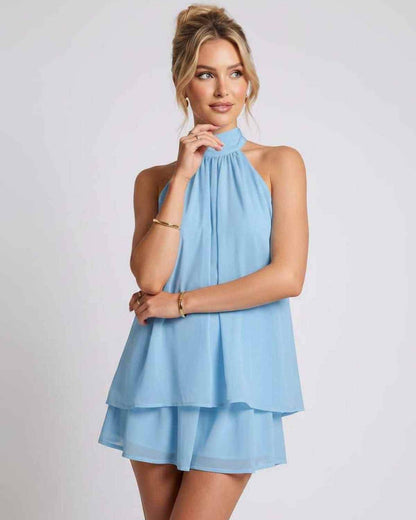 Ramblion Tessa mini dress — halter neckline · styled view 11 · styled for prom season