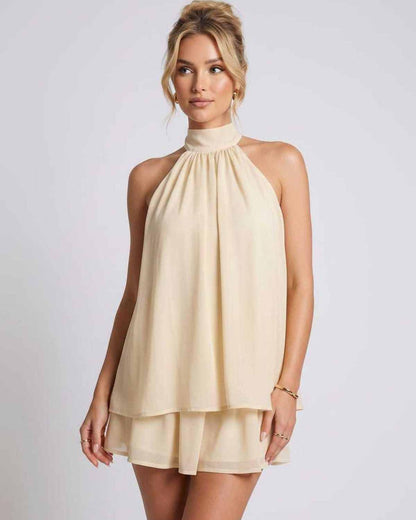 Ramblion Tessa mini dress — halter neckline · styled view 14 · styled for prom season