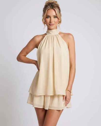 Ramblion Tessa mini dress — halter neckline · styled view 15 · styled for prom season
