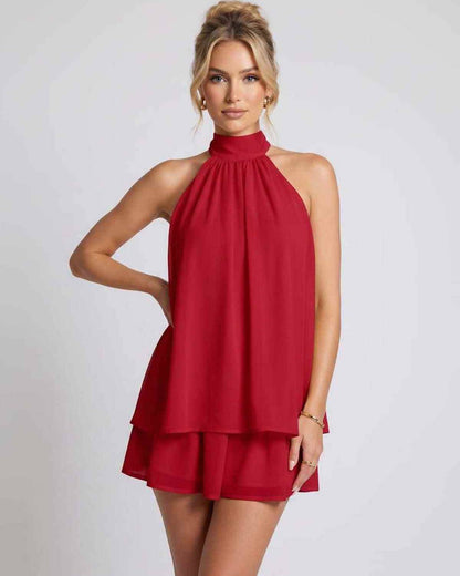 Ramblion Tessa mini dress — halter neckline · styled view 24 · styled for prom season