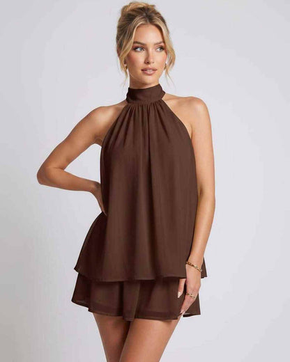 Ramblion Tessa mini dress — halter neckline · styled view 29 · styled for prom season