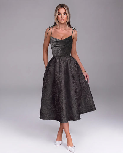 Thessaly Midi Dresses — Black