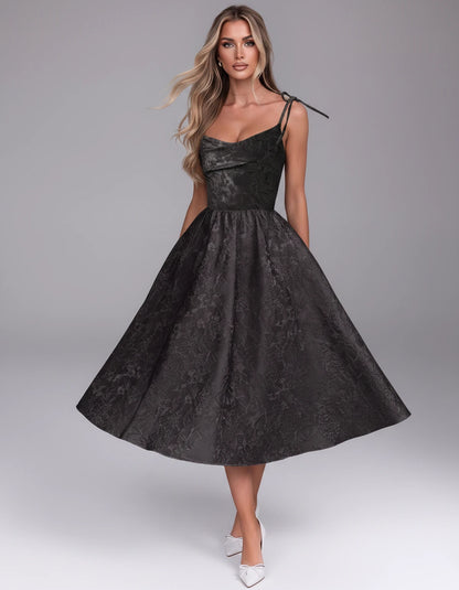 Thessaly Midi Dresses — Black | SKU: RB-c62e2e-black-2,RB-c62e2e-black-4,RB-c62e2e-black-6,RB-c62e2e-black-8,RB-c62e2e-black-10,RB-c62e2e-black-12,RB-c62e2e-black-14,RB-c62e2e-black-16,RB-c62e2e-black-16W,RB-c62e2e-black-18W,RB-c62e2e-black-20W,RB-c62e2e-black-22W