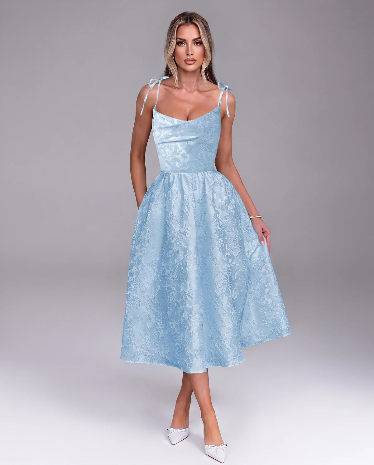 Thessaly Midi Dresses — Blue