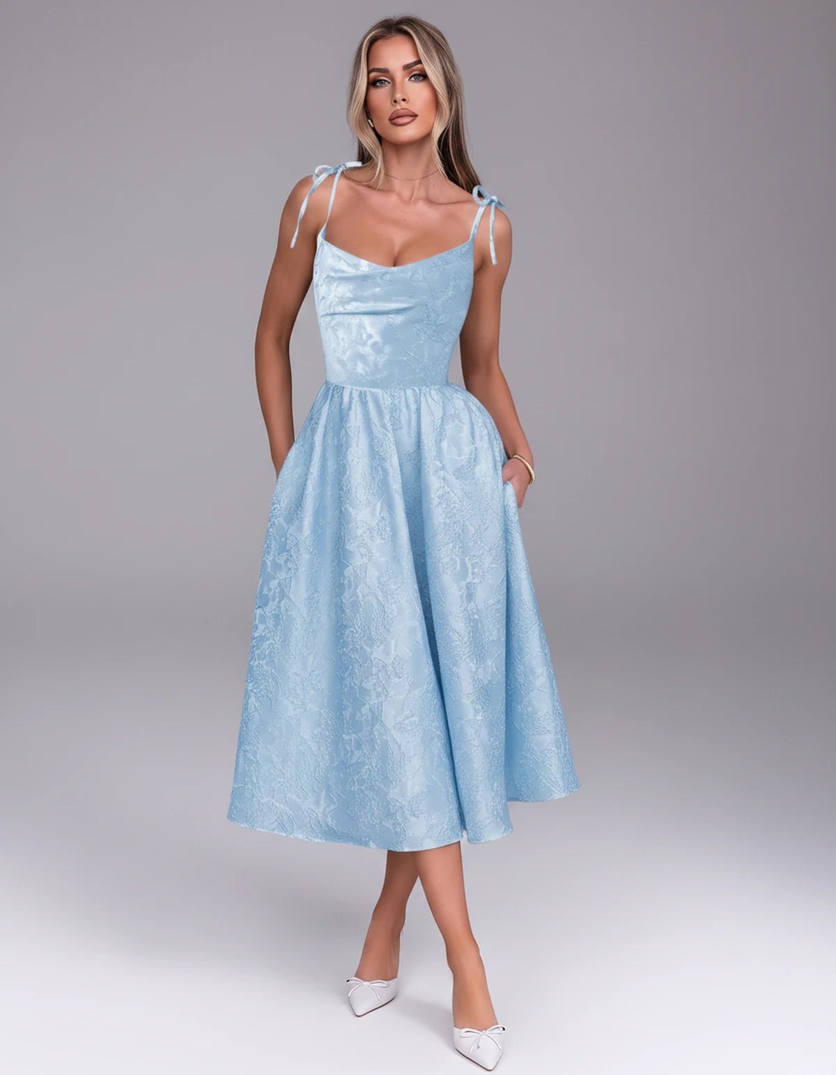 Thessaly Midi Dresses — Blue | SKU: RB-c62e2e-blue-2,RB-c62e2e-blue-4,RB-c62e2e-blue-6,RB-c62e2e-blue-8,RB-c62e2e-blue-10,RB-c62e2e-blue-12,RB-c62e2e-blue-14,RB-c62e2e-blue-16,RB-c62e2e-blue-16W,RB-c62e2e-blue-18W,RB-c62e2e-blue-20W,RB-c62e2e-blue-22W