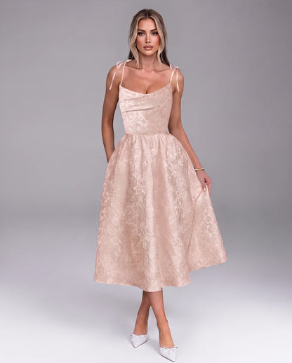 Thessaly Midi Dresses — Blush