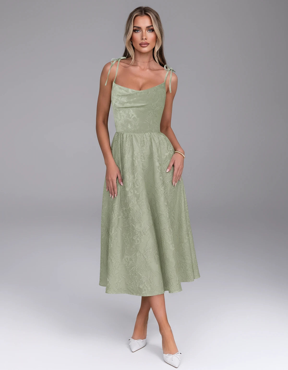 Thessaly Midi Dresses — Dusty Green | SKU: RB-c62e2e-dustyg14-2,RB-c62e2e-dustyg14-4,RB-c62e2e-dustyg14-6,RB-c62e2e-dustyg14-8,RB-c62e2e-dustyg14-10,RB-c62e2e-dustyg14-12,RB-c62e2e-dustyg14-14,RB-c62e2e-dustyg14-16,RB-c62e2e-dustyg14-16W,RB-c62e2e-dustyg14-18W,RB-c62e2e-dustyg14-20W,RB-c62e2e-dustyg14-22W