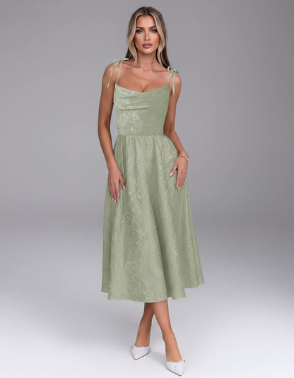 Thessaly Midi Dresses — Dusty Green | SKU: RB-c62e2e-dustyg14-2,RB-c62e2e-dustyg14-4,RB-c62e2e-dustyg14-6,RB-c62e2e-dustyg14-8,RB-c62e2e-dustyg14-10,RB-c62e2e-dustyg14-12,RB-c62e2e-dustyg14-14,RB-c62e2e-dustyg14-16,RB-c62e2e-dustyg14-16W,RB-c62e2e-dustyg14-18W,RB-c62e2e-dustyg14-20W,RB-c62e2e-dustyg14-22W