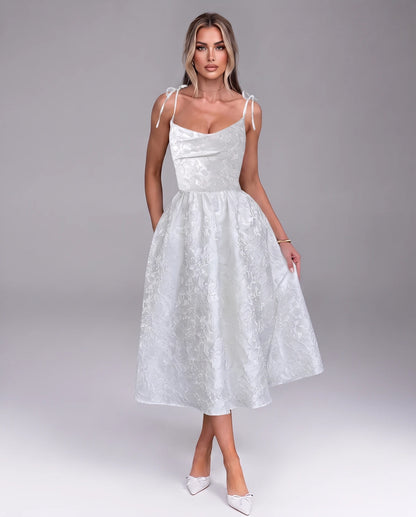Thessaly Midi Dresses — White