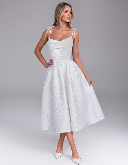 Thessaly Midi Dresses — White | SKU: RB-c62e2e-white-2,RB-c62e2e-white-4,RB-c62e2e-white-6,RB-c62e2e-white-8,RB-c62e2e-white-10,RB-c62e2e-white-12,RB-c62e2e-white-14,RB-c62e2e-white-16,RB-c62e2e-white-16W,RB-c62e2e-white-18W,RB-c62e2e-white-20W,RB-c62e2e-white-22W