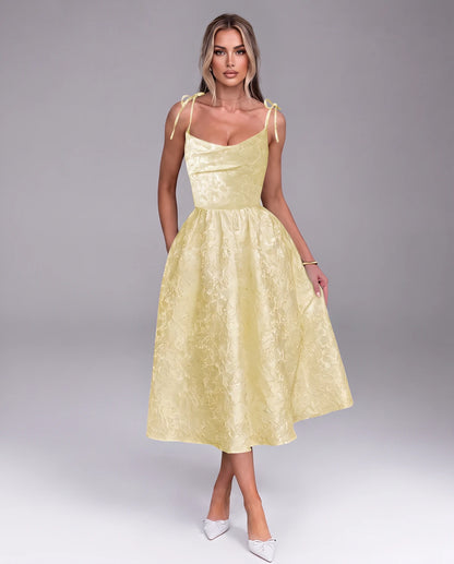 Thessaly Midi Dresses — Yellow