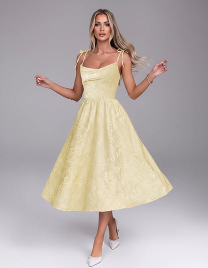 Thessaly Midi Dresses — Yellow | SKU: RB-c62e2e-yellow-2,RB-c62e2e-yellow-4,RB-c62e2e-yellow-6,RB-c62e2e-yellow-8,RB-c62e2e-yellow-10,RB-c62e2e-yellow-12,RB-c62e2e-yellow-14,RB-c62e2e-yellow-16,RB-c62e2e-yellow-16W,RB-c62e2e-yellow-18W,RB-c62e2e-yellow-20W,RB-c62e2e-yellow-22W