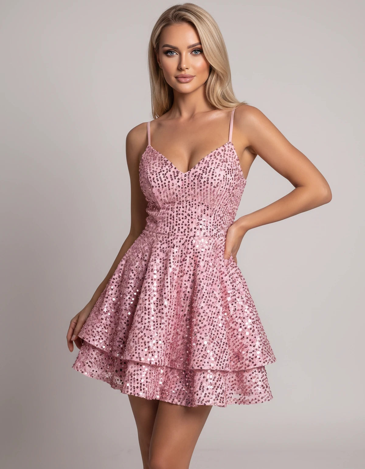 Trelawny Mini Dresses — Pink | SKU: RB-fdf363-pink-2,RB-fdf363-pink-4,RB-fdf363-pink-6,RB-fdf363-pink-8,RB-fdf363-pink-10,RB-fdf363-pink-12,RB-fdf363-pink-14,RB-fdf363-pink-16,RB-fdf363-pink-16W,RB-fdf363-pink-18W,RB-fdf363-pink-20W,RB-fdf363-pink-22W