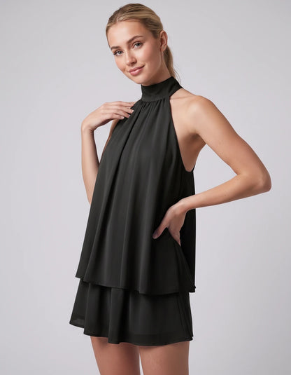 Ulyssa Mini Dresses — Black | SKU: RB-d92649-black-XS,RB-d92649-black-S,RB-d92649-black-M,RB-d92649-black-L