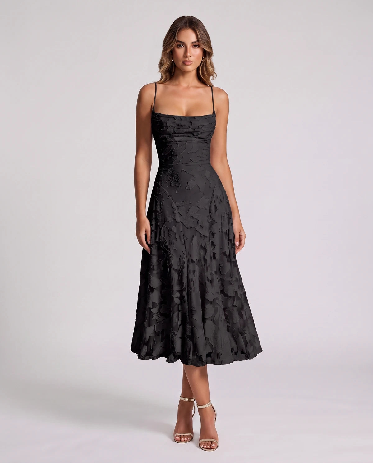 Undine Midi Dresses — Black