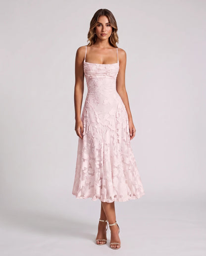 Undine Midi Dresses — Blush
