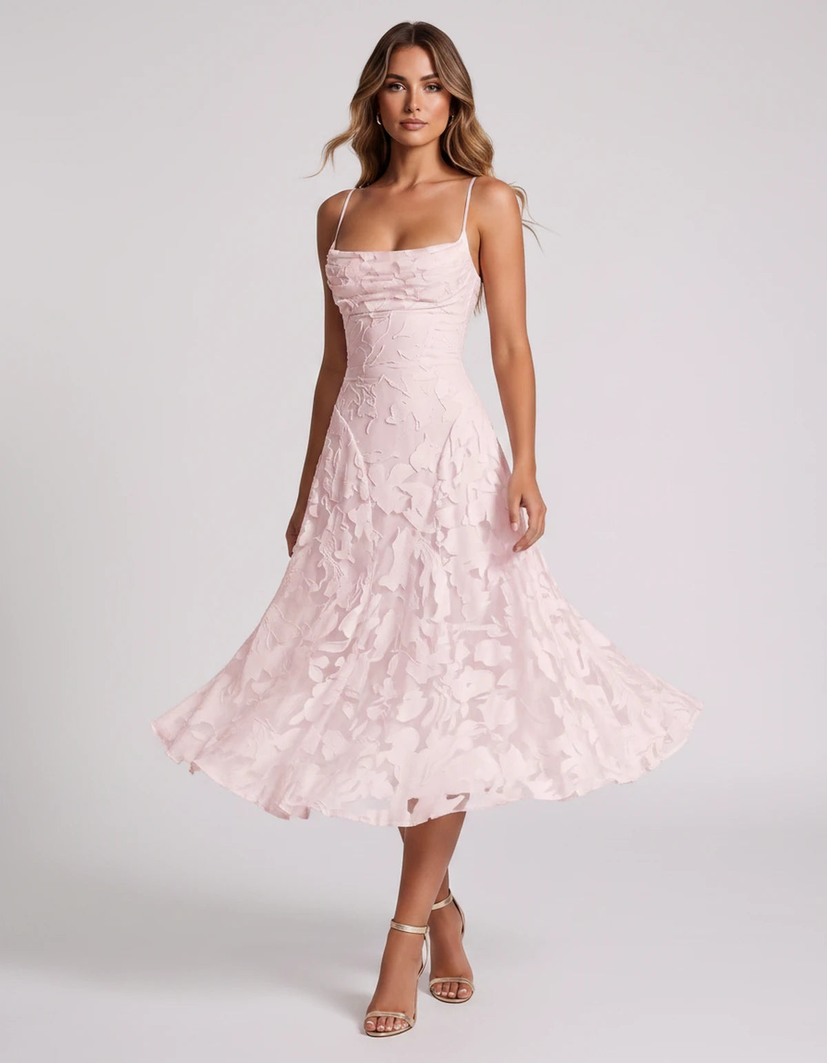 Undine Midi Dresses — Blush | SKU: RB-038f47-blush-2,RB-038f47-blush-4,RB-038f47-blush-6,RB-038f47-blush-8,RB-038f47-blush-10,RB-038f47-blush-12,RB-038f47-blush-14,RB-038f47-blush-16,RB-038f47-blush-16W,RB-038f47-blush-18W,RB-038f47-blush-20W,RB-038f47-blush-22W