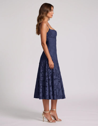 Undine Midi Dresses — Navy | SKU: RB-038f47-navy-2,RB-038f47-navy-4,RB-038f47-navy-6,RB-038f47-navy-8,RB-038f47-navy-10,RB-038f47-navy-12,RB-038f47-navy-14,RB-038f47-navy-16,RB-038f47-navy-16W,RB-038f47-navy-18W,RB-038f47-navy-20W,RB-038f47-navy-22W