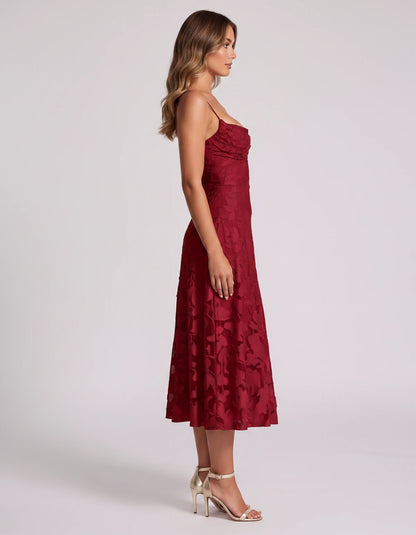 Undine Midi Dresses — Red | SKU: RB-038f47-red-2,RB-038f47-red-4,RB-038f47-red-6,RB-038f47-red-8,RB-038f47-red-10,RB-038f47-red-12,RB-038f47-red-14,RB-038f47-red-16,RB-038f47-red-16W,RB-038f47-red-18W,RB-038f47-red-20W,RB-038f47-red-22W