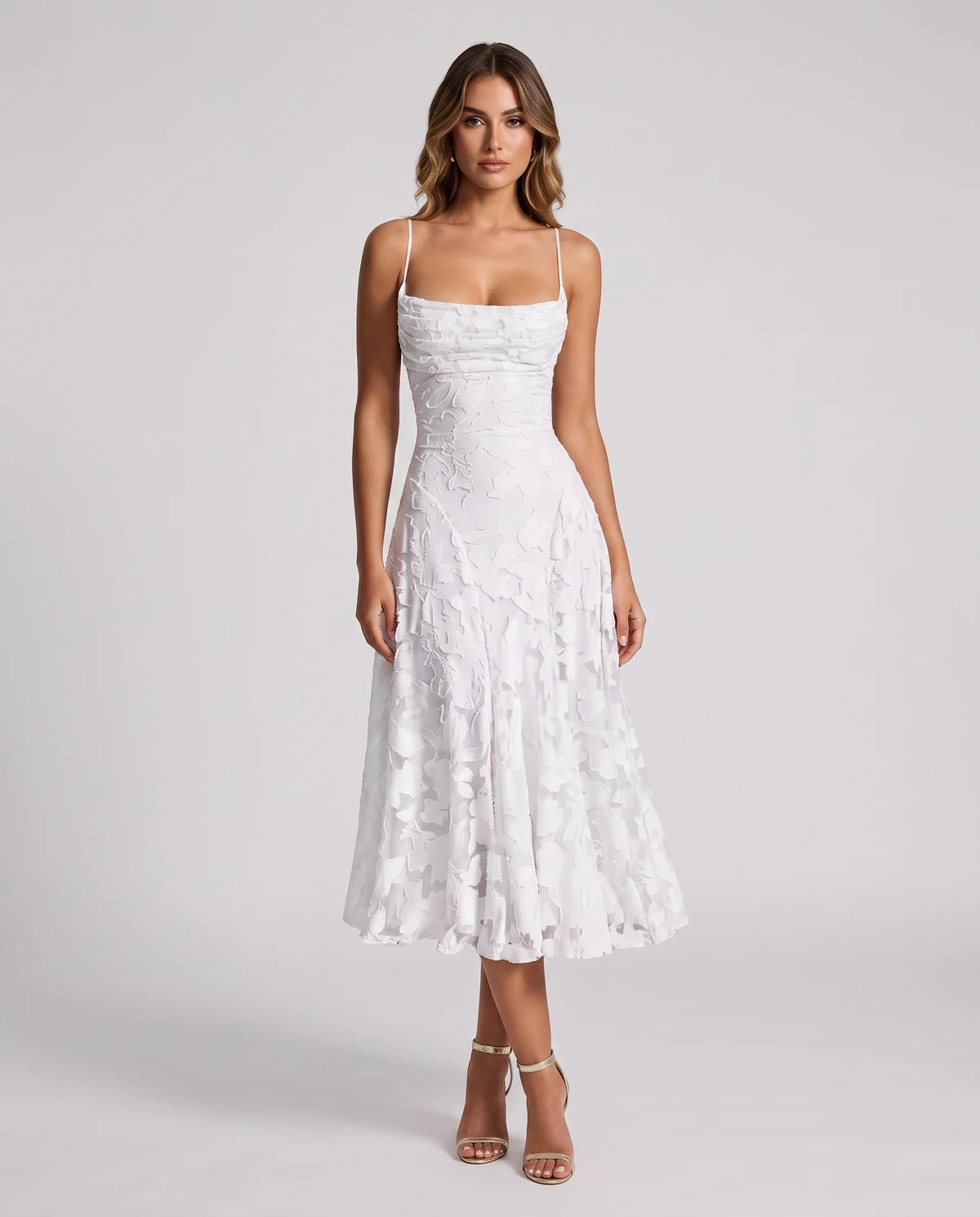 Undine Midi Dresses — White