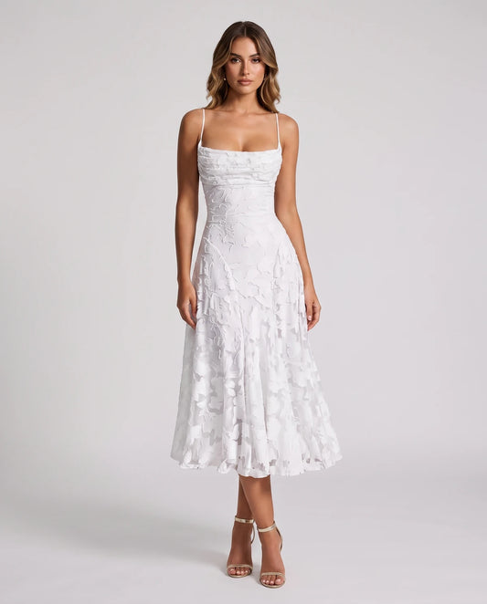 Undine Midi Dresses — White