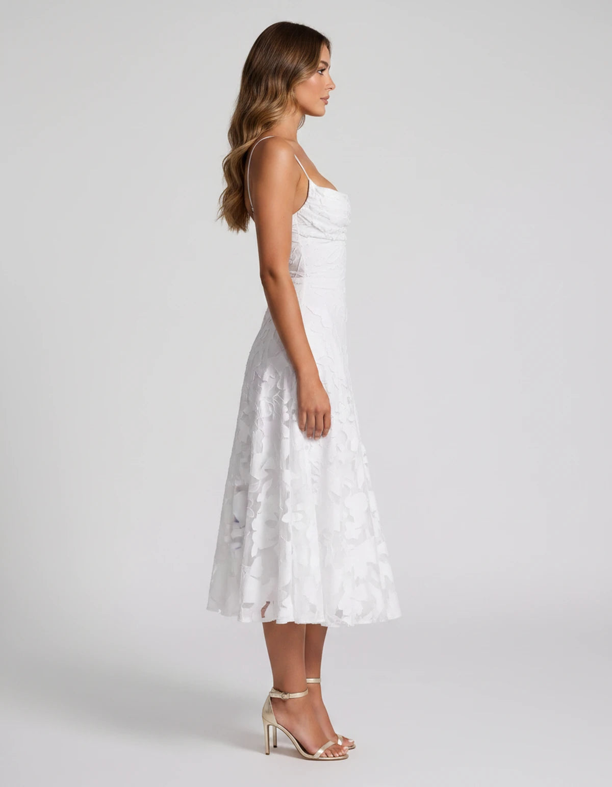 Undine Midi Dresses — White | SKU: RB-038f47-white-2,RB-038f47-white-4,RB-038f47-white-6,RB-038f47-white-8,RB-038f47-white-10,RB-038f47-white-12,RB-038f47-white-14,RB-038f47-white-16,RB-038f47-white-16W,RB-038f47-white-18W,RB-038f47-white-20W,RB-038f47-white-22W