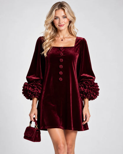Valerienne Mini Dresses — Burgundy