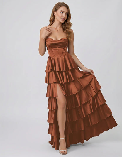 Satin Spaghetti Strap Sweetheart Neck A-Line Maxi Dress for Party, Cocktail, Evening, Wedding Guest, Prom & Summer Events, fr | SKU: VMD-583741926184507-ORANGE-L,VMD-583741926184507-ORANGE-M,VMD-583741926184507-ORANGE-S,VMD-583741926184507-ORANGE-XL,VMD-583741926184507-ORANGE-XS