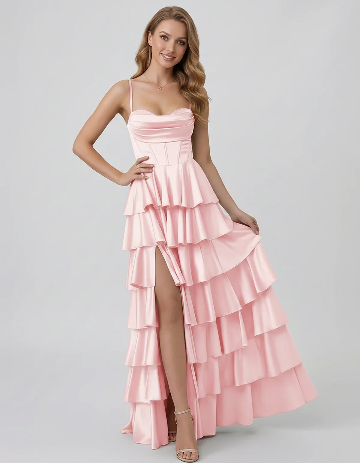 Satin Spaghetti Strap Sweetheart Neck A-Line Maxi Dress for Party, Cocktail, Evening, Wedding Guest, Prom & Summer Events, fr | SKU: VMD-583741926184507-BLUSH-L,VMD-583741926184507-BLUSH-M,VMD-583741926184507-BLUSH-S,VMD-583741926184507-BLUSH-XL,VMD-583741926184507-BLUSH-XS
