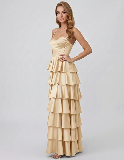 Satin Spaghetti Strap Sweetheart Neck A-Line Maxi Dress for Party, Cocktail, Evening, Wedding Guest, Prom & Summer Events, si | SKU: VMD-583741926184507-BEIGE-L,VMD-583741926184507-BEIGE-M,VMD-583741926184507-BEIGE-S,VMD-583741926184507-BEIGE-XL,VMD-583741926184507-BEIGE-XS