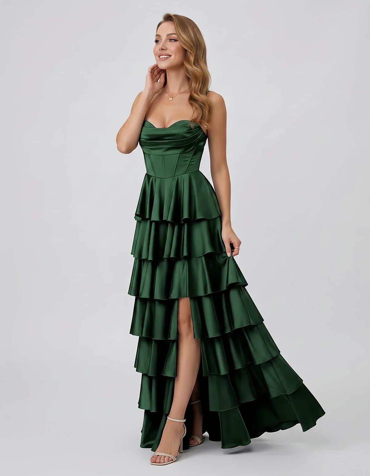 Satin Spaghetti Strap Sweetheart Neck A-Line Maxi Dress for Party, Cocktail, Evening, Wedding Guest, Prom & Summer Events, fr | SKU: VMD-583741926184507-GREEN-L,VMD-583741926184507-GREEN-M,VMD-583741926184507-GREEN-S,VMD-583741926184507-GREEN-XL,VMD-583741926184507-GREEN-XS